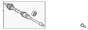 Front right axle shaft for Mazda CX-5 13-16 2.0 FWD