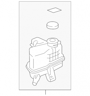 Toyota Avalon 13-18 inverter expansion tank with cap