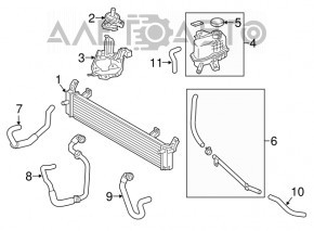 Toyota Avalon 13-18 inverter expansion tank with cap