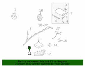 Airbag sensor front right Mazda CX-7 06-12