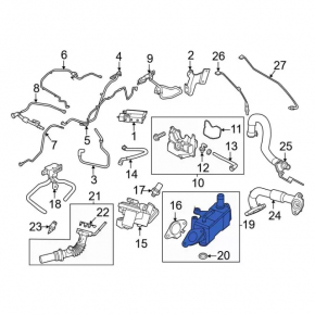 EGR valve cooler Ford Escape MK4 20- hybrid