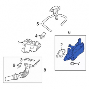 EGR valve cooler Ford Escape MK4 20- hybrid