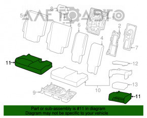 Rear row of seats 3 row Dodge Journey 11- cloth black