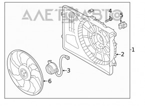 Diffuser radiator shroud bare Kia Sportage 17-22 2.4