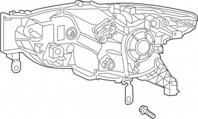 Left front headlight assembly for Infiniti JX35 QX60 13-15 pre-restyling