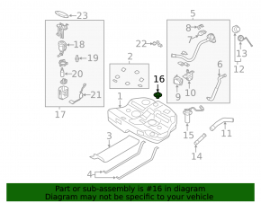 Hyundai Sonata 11-15 small fuel tank valve