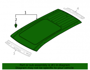 Metal roof for VW Atlas 24-25 with panoramic windows