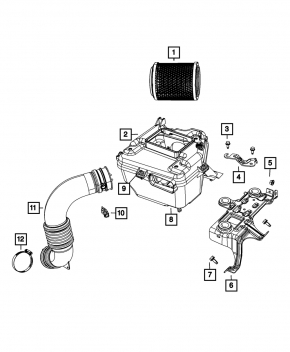 Jeep Compass 11-16 2.0 2.4 Air Filter Housing