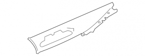 BMW X5 F15 14-18 black leather front panel trim, broken guide