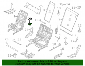 Rear left seat runner plug 2nd front right BMW X7 G07 19-25 black