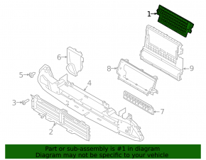 Radiator deflector blinds for Land Rover Range Rover Velar 2020-2025, rest, top, 2.0, 3.0