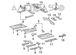 Left underbody protection for Lexus GS300 GS350 GS430 GS450h 06-07