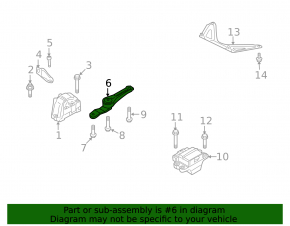 Engine mount rear VW Tiguan 09-17 manual transmission
