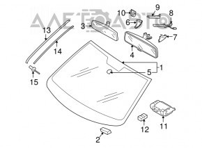 Windshield molding right VW Tiguan 09-17