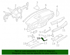 Front panel molding left BMW X5 F15 14-18 chrome