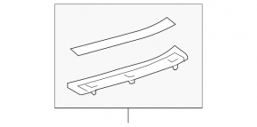 Door sill trim rear right outer Lexus ES300h ES350 13-18 chrome