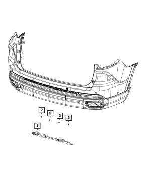 Foot-operated trunk opening sensor for the Jeep Grand Cherokee WL 22-25