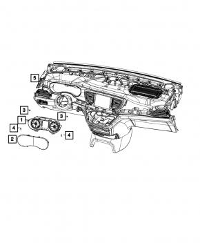 Instrument cluster Chrysler Pacifica 20 72k scratches, broken mount, cracks in mounts, missing mount