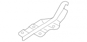 Left hood hinge for Hyundai Sonata 15-19