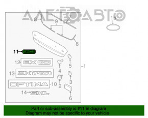 Kia Optima 11-15 GDI Trunk Lid Emblem