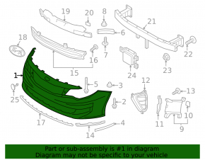 Kia Optima 16-18 USA built bare front bumper