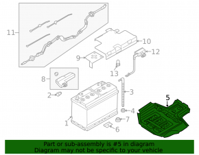 Battery tray Audi A4 B8 08-16