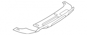 Rear bumper lip Audi Q3 8U 16-18 gray for 1 dual exhaust