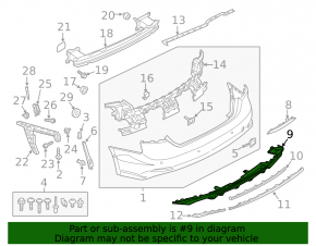 Audi A5 F5 18-19 S-Line rear bumper lip with 2 single exhausts