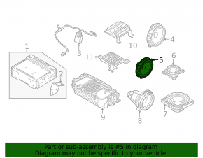 Rear left door speaker for Kia EV6 22-24