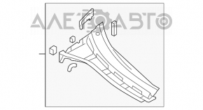 Windscreen wiper grille plastic right Mazda3 03-08