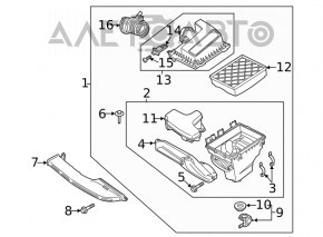 Air filter housing Ford Fusion mk5 13-20 2.5 broken edge