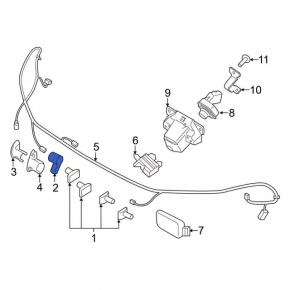 Parking sensors front Ford Edge 19- side