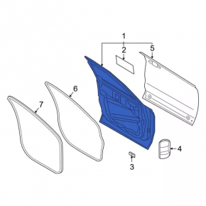 Door assembly front right Ford Bronco Sport 21-25
