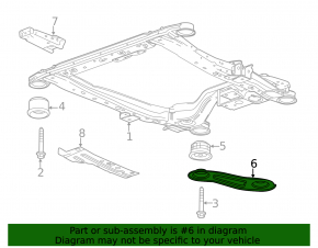Subframe mug rear left Chevrolet Impala 14-20