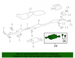 Muffler rear part with barrel Toyota Avalon 19- 3.5