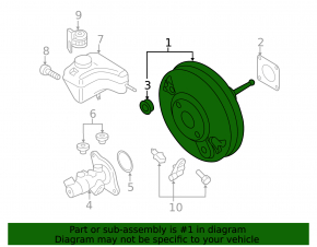 VW Beetle 12-19 Vacuum Booster