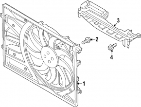 Radiator shroud diffuser assembly for Hyundai Santa Fe 2014-2015 2.5