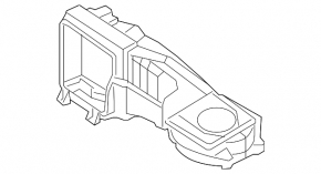 The bare heater housing and ventilation of a VW Tiguan 2009-2018