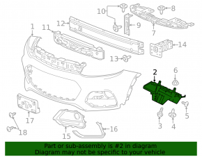 Front bumper mount right wing Chevrolet Trax 17-22