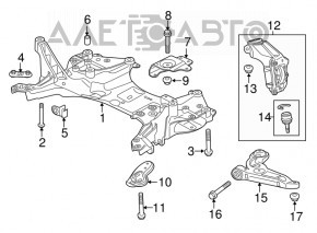 Lower control arm front left Jeep Cherokee KL 14-18