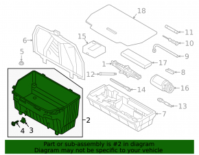 Audi E-Tron 19-23 front trunk trough