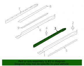 Threshold bracket left BMW X5 F15 14-18
