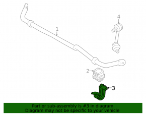 Rear stabilizer mounting bracket right Nissan Rogue 21-23