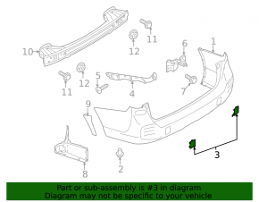Rear bumper tow hook cap left Subaru Outback 22-25 Wilderness
