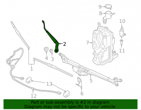 Wiper arm right Mini Cooper F56 3d 14-24