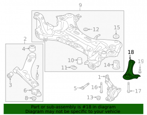 Front left subframe burr for Kia Sportage 17-22