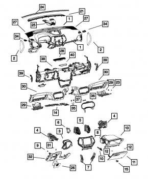 Jeep Cherokee KL 19-19 Torpedo Reinforcement Pipe