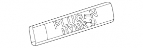 Emblem inscription Plug-In Hybrid wing left Honda Clarity 18-21 usa