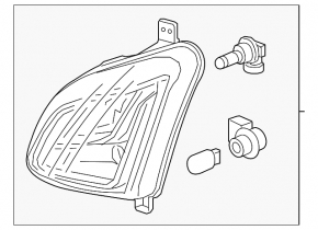 Right turn signal Chevrolet Equinox 18-21 with fog lights