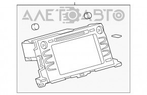 Radio tape recorder Toyota Highlander 14-16 large display, JBL